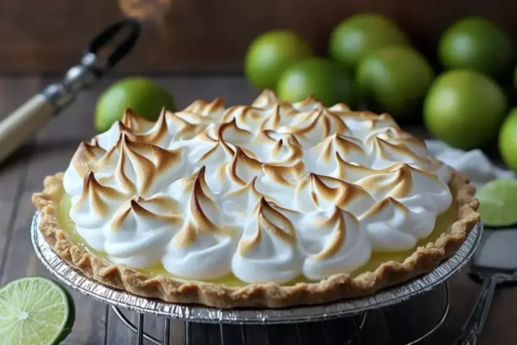 Key Lime Pie with toasted meringue topping
